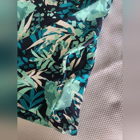 Title Nine Tropical Print Midi Dress - Blue and Green - Picture 7 of 11
